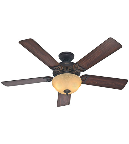 Hunter Fan 53172 The Sonora 52 inch New Bronze with Walnut/Cherry Blades Indoor Ceiling Fan