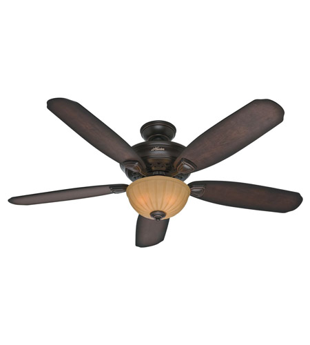 Burnished Cherry Blades Indoor Ceiling Fan, Hunter 56 Inch Ceiling Fan