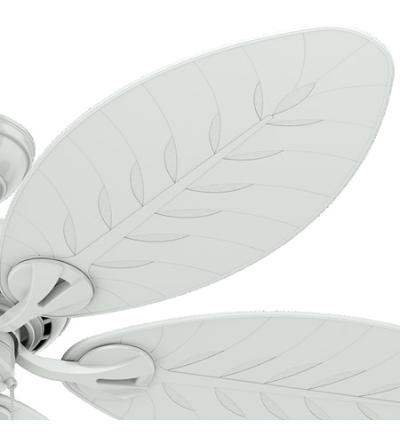 Hunter Fan 54097 Bayview 54 inch White with White Wicker/White Palm Leaf Blades Outdoor Ceiling Fan 54097_1.jpg