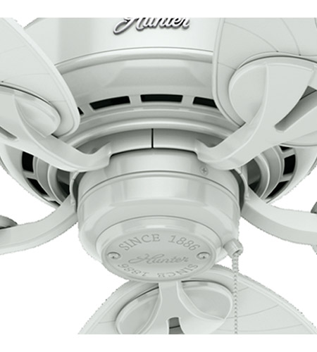 Hunter Fan 54097 Bayview 54 inch White with White Wicker/White Palm Leaf Blades Outdoor Ceiling Fan 54097_6.jpg