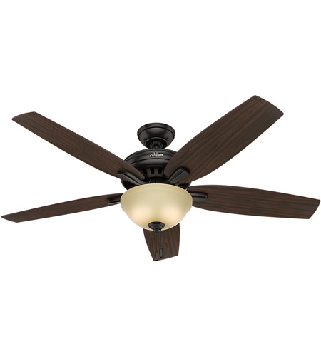 Hunter Fan 54161 Newsome 56 Inch Premier Bronze With Roasted Walnut Yellow Walnut Blades Ceiling Fan