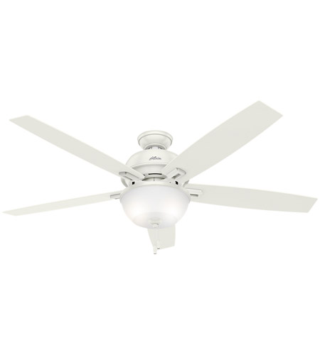 Hunter Fan 54171 Donegan 60 inch Fresh White with Fresh White/Light Grey Oak Blades Ceiling Fan
