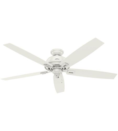 Hunter Fan 54171 Donegan 60 inch Fresh White with Fresh White/Light Grey Oak Blades Ceiling Fan 54171_2.jpg