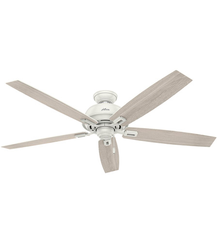 Hunter Fan 54171 Donegan 60 inch Fresh White with Fresh White/Light Grey Oak Blades Ceiling Fan 54171_4.jpg