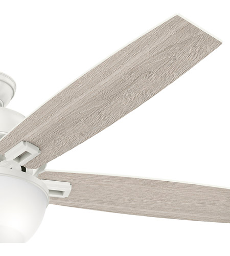Hunter Fan 54171 Donegan 60 inch Fresh White with Fresh White/Light Grey Oak Blades Ceiling Fan 54171_5.jpg