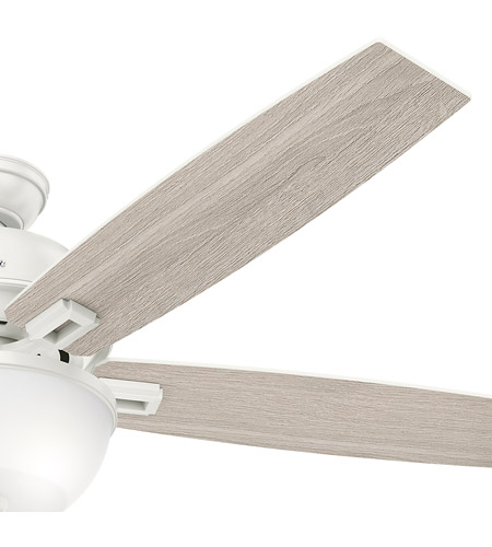 Hunter Fan 54171 Donegan 60 inch Fresh White with Fresh White/Light Grey Oak Blades Ceiling Fan 54171_6.jpg