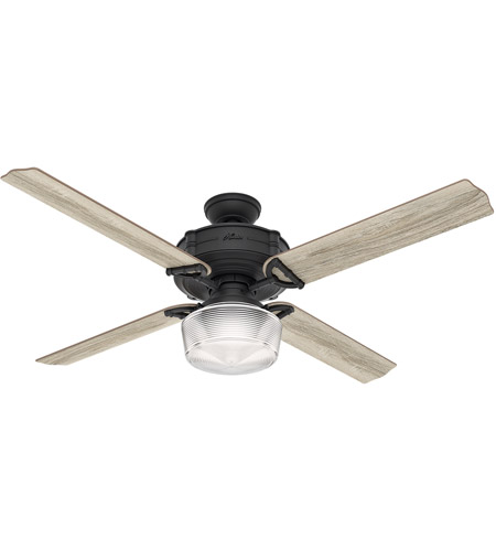 Hunter Fan 54177 Brunswick 60 Inch Natural Iron With Grey Oak Aged Oak Blades Ceiling Fan