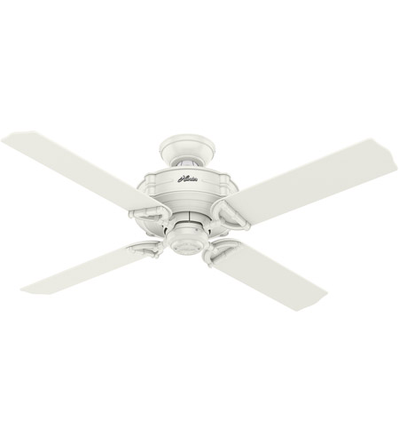Hunter Fan 54180 Brunswick 52 inch Fresh White with Fresh White/Grey Oak Blades Indoor/Outdoor Ceiling Fan