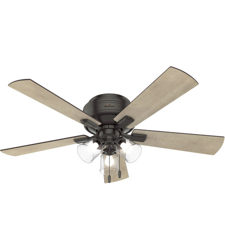 Hunter Fan 54208 Crestfield 52 Inch Noble Bronze With Bleached
