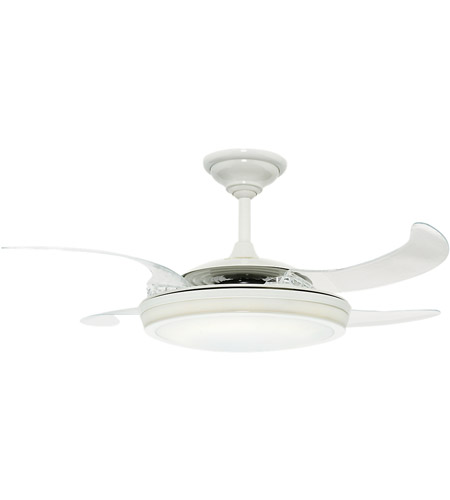 Hunter Fan 59086 Fanaway 48 Inch White With Clear Blades Ceiling