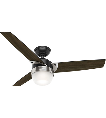 Hunter Fan 59228 Flare 48 Inch Matte Black With Dark Walnut Blades Ceiling Fan