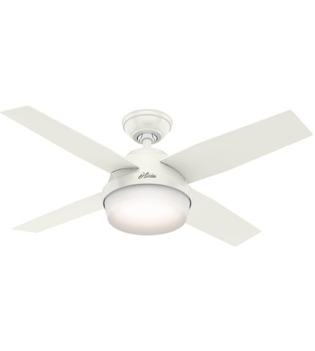 Hunter Fan 59246 Dempsey 44 Inch Fresh White With Fresh White Blonde Oak Blades Ceiling Fan