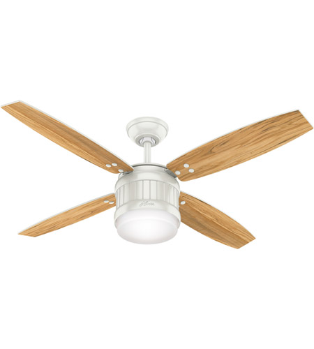 Hunter Fan 59314 Seahaven 52 inch Fresh White with Olivewood/Fresh White Blades Indoor/Outdoor Ceiling Fan photo