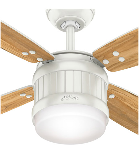 Hunter Fan 59314 Seahaven 52 inch Fresh White with Olivewood/Fresh White Blades Indoor/Outdoor Ceiling Fan 59314_5.jpg