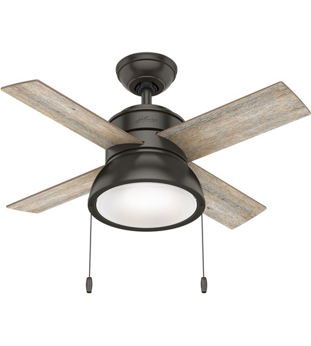 Hunter Fan 59387 Loki 36 Inch Noble Bronze With Barnwood Drifted