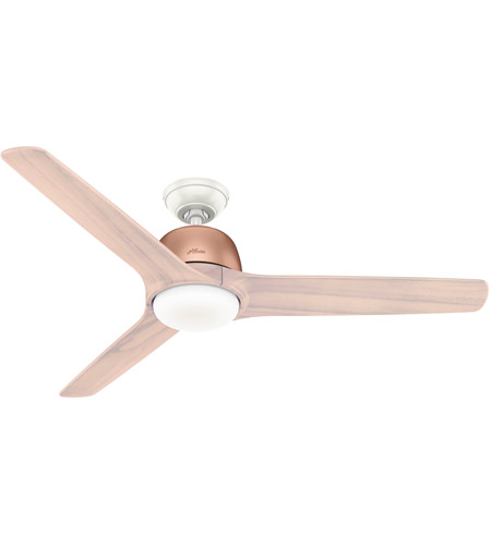 Hunter Fan 59425 Norden 54 Inch Satin Copper With Blush Featherwood Blades Ceiling Fan