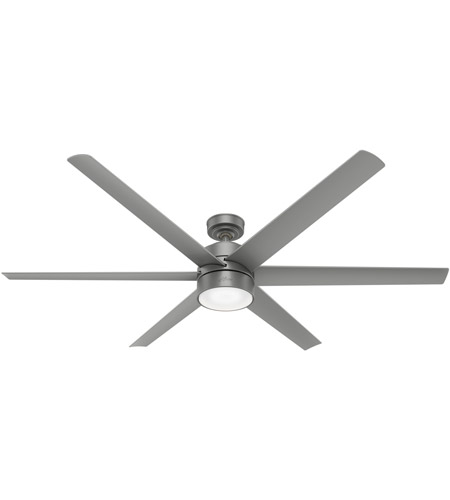 Hunter Fan 59629 Solaria 72 inch Matte Silver Outdoor Ceiling Fan