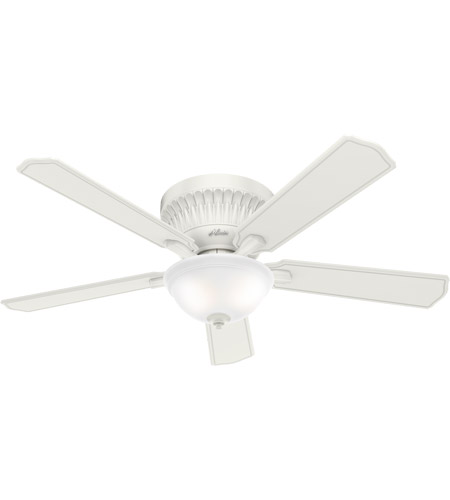 Hunter Fan 59549 Chauncey 54 inch Fresh White Ceiling Fan, Low Profile