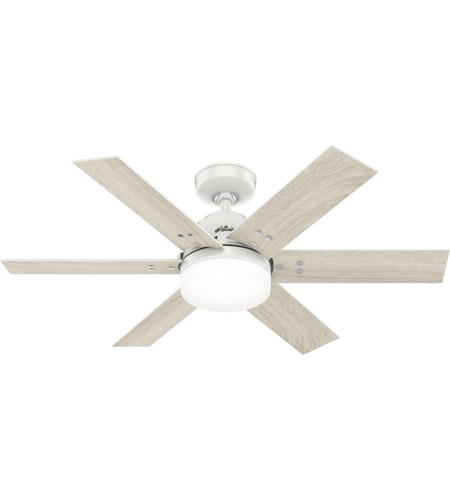 Hunter Fan 51205 Pacer 44 inch Fresh White with Light Oak/Fresh White Blades Ceiling Fan