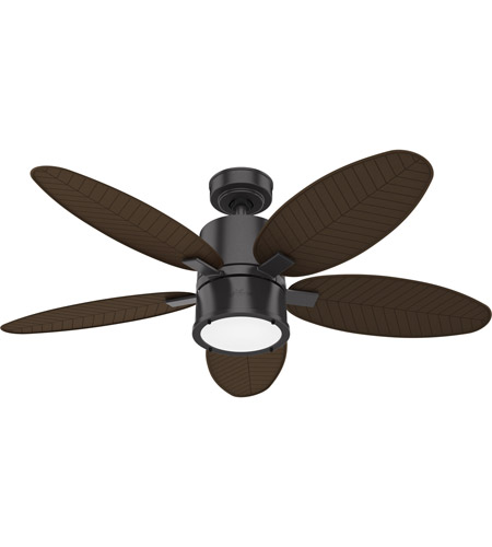 Hunter Fan 51191 Amaryllis 52 inch Noble Bronze with Brushed Cocoa Blades Outdoor Ceiling Fan