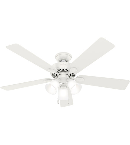 Hunter Fan 50895 Swanson 52 inch Fresh White with Fresh White/Natural Wood Blades Ceiling Fan photo