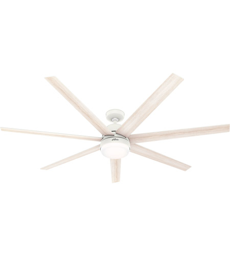 Hunter Fan 51378 Phenomenon 70 inch Matte White with Bleached Alder/Fresh White Blades Ceiling Fan