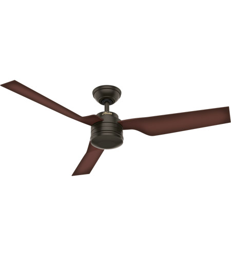 Hunter Fan 50258 Cabo Frio 52 inch New Bronze with Coffee Beech Blades Outdoor Ceiling Fan