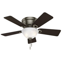 Hunter Fan 51024 Conroy 42 inch Antique Pewter with Rosewood/Dark Maple Blades Ceiling Fan, Low Profile  photo thumbnail