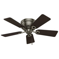 Hunter Fan 51024 Conroy 42 inch Antique Pewter with Rosewood/Dark Maple Blades Ceiling Fan, Low Profile  alternative photo thumbnail