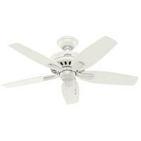 Hunter Fan 51083 Newsome 42 inch Fresh White with Fresh White/Light Oak Blades Ceiling Fan 51083_2.jpg thumb