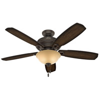 Hunter Fan 53353 Ambrose 52 inch Onyx Bengal with Burnished Aged Maple/Aged Maple Blades Ceiling Fan  thumb