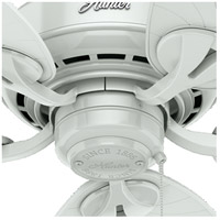 Hunter Fan 54097 Bayview 54 inch White with White Wicker/White Palm Leaf Blades Outdoor Ceiling Fan 54097_6.jpg thumb