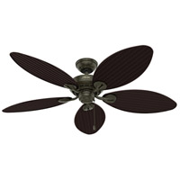 Hunter Fan 54098 Bayview 54 inch Provencal Gold with Antique Dark Wicker/Antique Dark Palm Leaf Blades Outdoor Ceiling Fan 54098_4.jpg thumb
