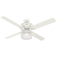 Hunter Fan 54176 Brunswick 60 inch Fresh White with Fresh White/Grey Oak Blades Ceiling Fan  thumb