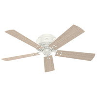 Hunter Fan 55079 Cedar Key 52 inch Fresh White with Washed Walnut/Light Stripe Blades Outdoor Ceiling Fan, Low Profile 55079_2.jpg thumb