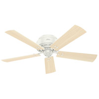 Hunter Fan 55079 Cedar Key 52 inch Fresh White with Washed Walnut/Light Stripe Blades Outdoor Ceiling Fan, Low Profile 55079_4.jpg thumb