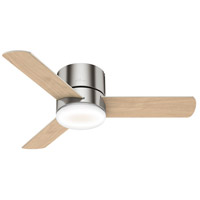 Minimus 44 Inch Brushed Nickel With Natural Wood Matte Nickel Blades Ceiling Fan