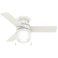 Hunter Fan 59464 Acumen 42 inch Fresh White with Fresh White/Natural Wood Blades Ceiling Fan, Low Profile  thumb