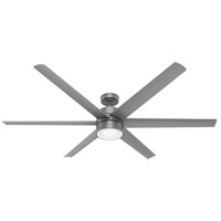Hunter Fan 59629 Solaria 72 inch Matte Silver Outdoor Ceiling Fan thumb