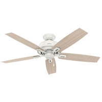 Hunter Fan 54168 Donegan 52 inch Fresh White with Fresh White/Washed Walnut Blades Outdoor Ceiling Fan thumb