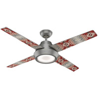 Hunter Fan 59390 Pendleton 54 inch Matte Silver with Canyon Lands/Pecos Blades Ceiling Fan thumb