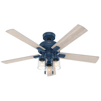 Hunter Fan 50310 Hartland 52 inch Indigo Blue with Light Gray Oak Blades Ceiling Fan thumb