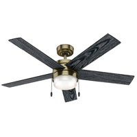 Hunter Fan 59622 Claudette 52 inch Modern Brass with Salted Black/Matte Black Blades Ceiling Fan thumb
