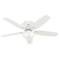 Hunter Fan 53378 Kenbridge 52 inch Fresh White with Fresh White/Drifted Oak Blades Ceiling Fan, Low Profile photo thumbnail
