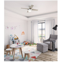 Hunter Fan 50282 Dempsey 44 inch Brushed Nickel with Light Gray Oak/Natural Wood Blades Ceiling Fan alternative photo thumbnail