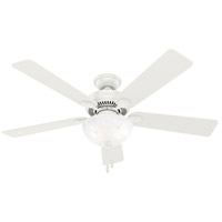 Hunter Fan 50908 Swanson 52 inch Fresh White with Fresh White/Natural Wood Blades Ceiling Fan thumb