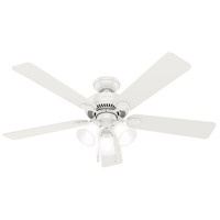 Hunter Fan 50895 Swanson 52 inch Fresh White with Fresh White/Natural Wood Blades Ceiling Fan photo thumbnail