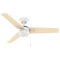 Hunter Fan 50262 Cassius 44 inch Fresh White with Light Stripe/Fresh White Blades Outdoor Ceiling Fan photo thumbnail