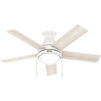Hunter Fan 51448 Aren 44 inch Fresh White with Bleached Alder Blades Ceiling Fan photo thumbnail
