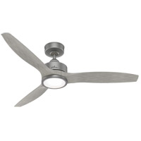 Hunter Fan 50725 Park View 52 inch Matte Silver with Weathered Beach Wood Blades Outdoor Ceiling Fan thumb
